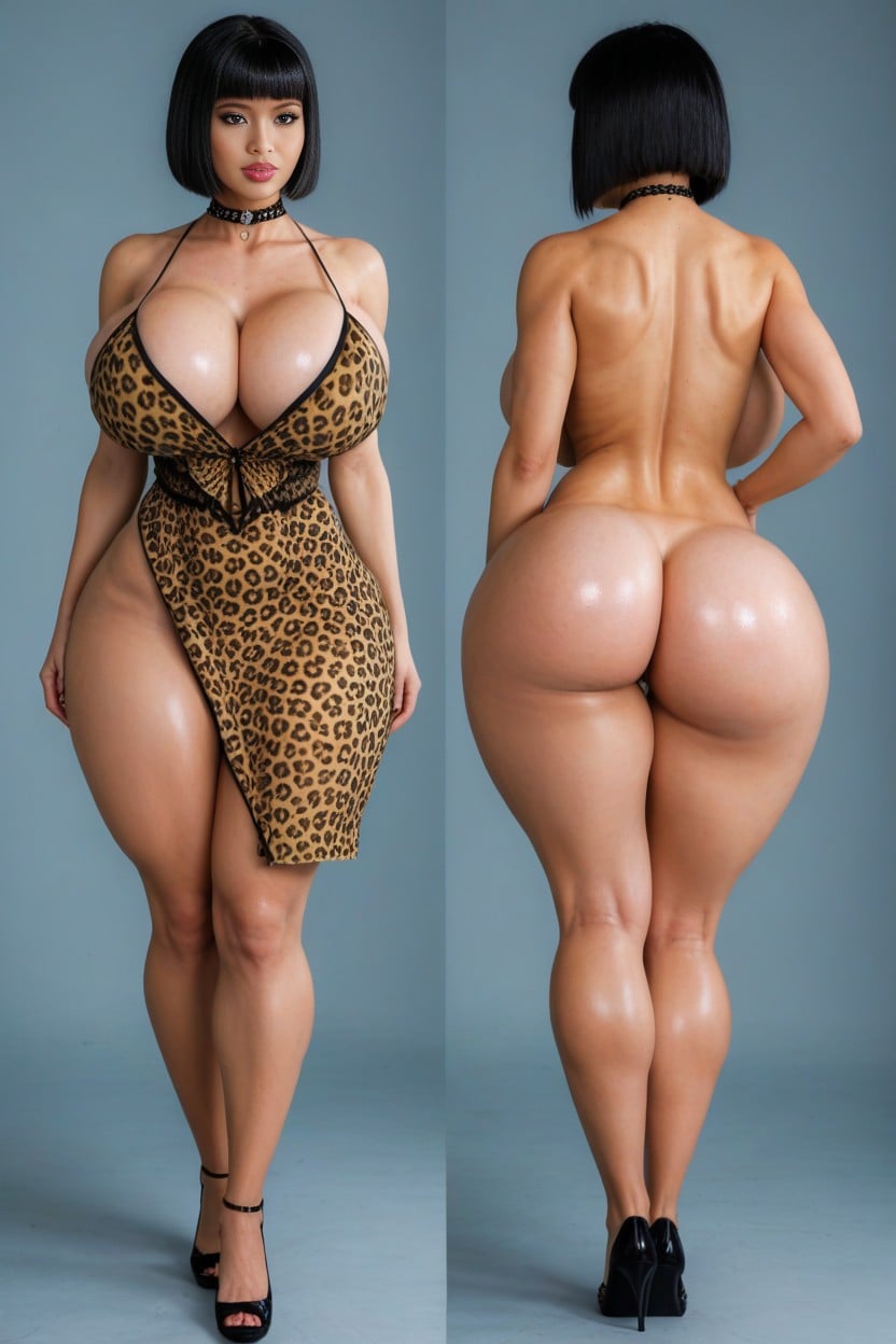 Wasp Waist, Massive Ass, Pawg Huge Rounded Bubble Butt AI Porn