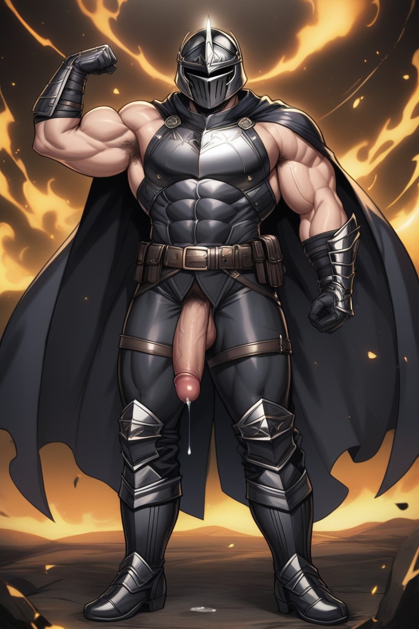 Full Body View, Sleeveless, Muscular Body AI Gay Porn