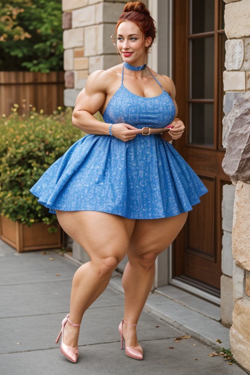 Extremely Vascular Abs, Character Veronica, Eight Feet Tall AI Porn