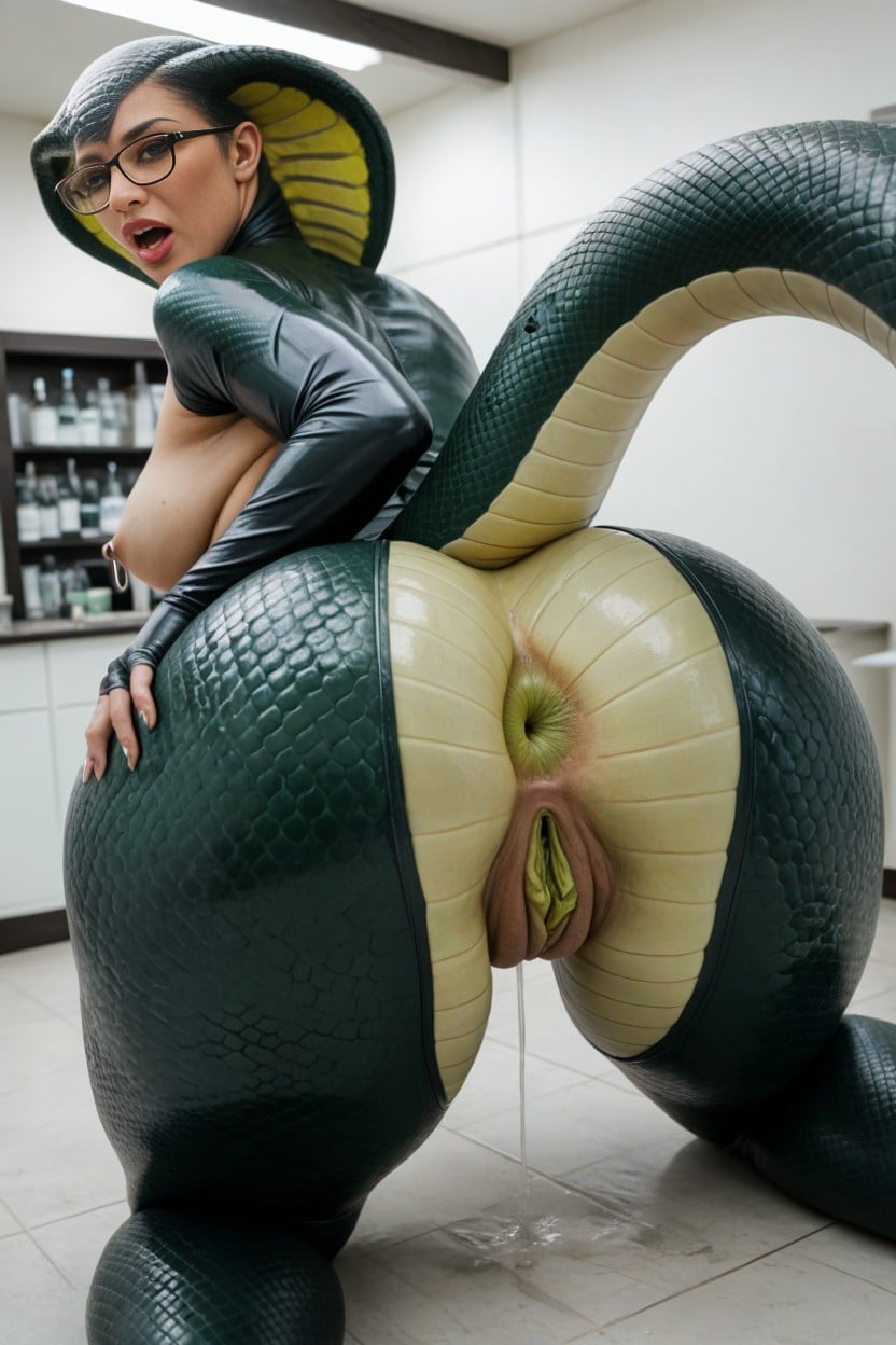 Glasses, Snake Hood, Multi Breast Growth AI Porn