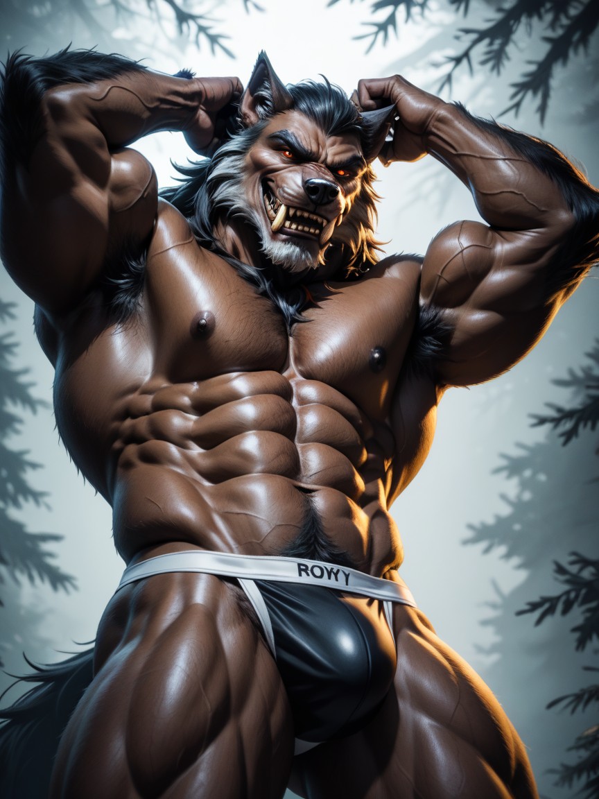 Focus Is Delightful Manly Butt, Anthro, Bulging Jockstrap AI Gay Porn