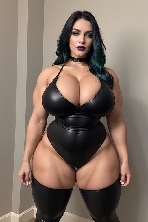 Gigantic Hyper Breasts, Full Body View, Extremely Long Legs AI Porn