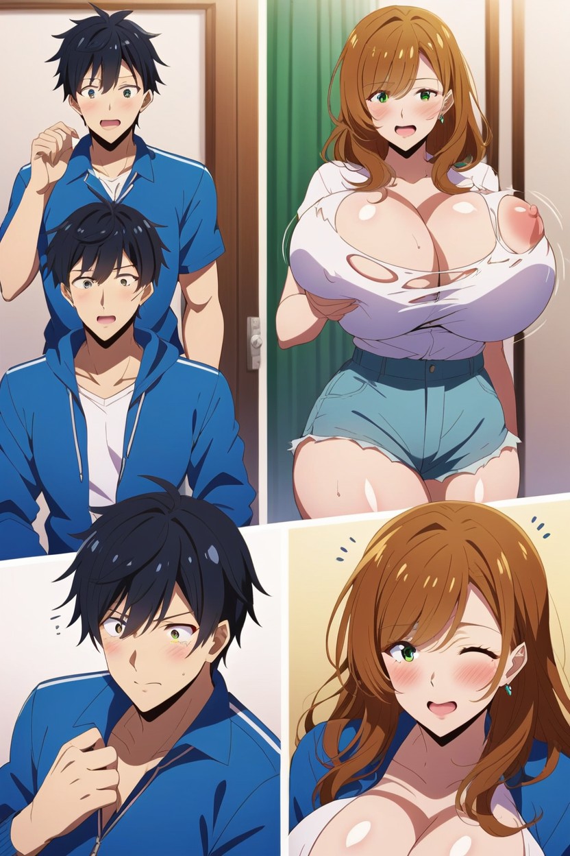 Italian, Multiple Views, Cleavage AI Porn