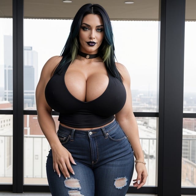 Steroid Muscles, Oversized Steroid Biceps, Sleeveless T-shirt AI Porn