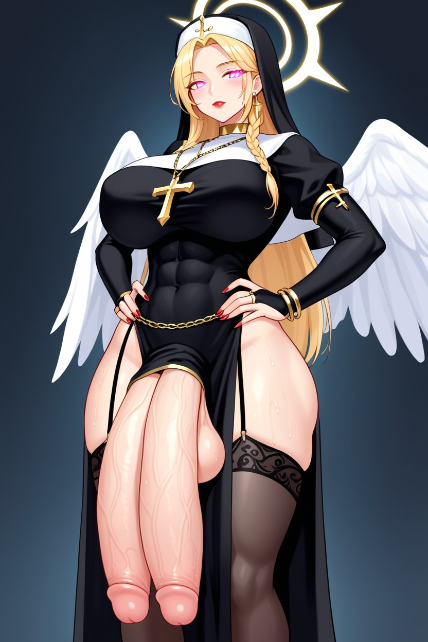 Big Testicles, Tiara, Thigh Straps 人妖AI黃片