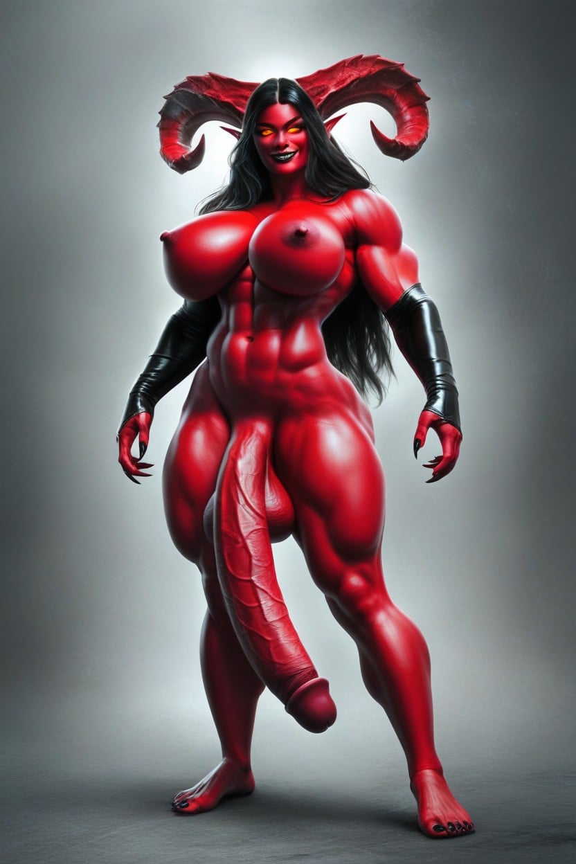 Glowing Red Eyes, Nylon Gloves, Kind Smile Hentai AI Porn