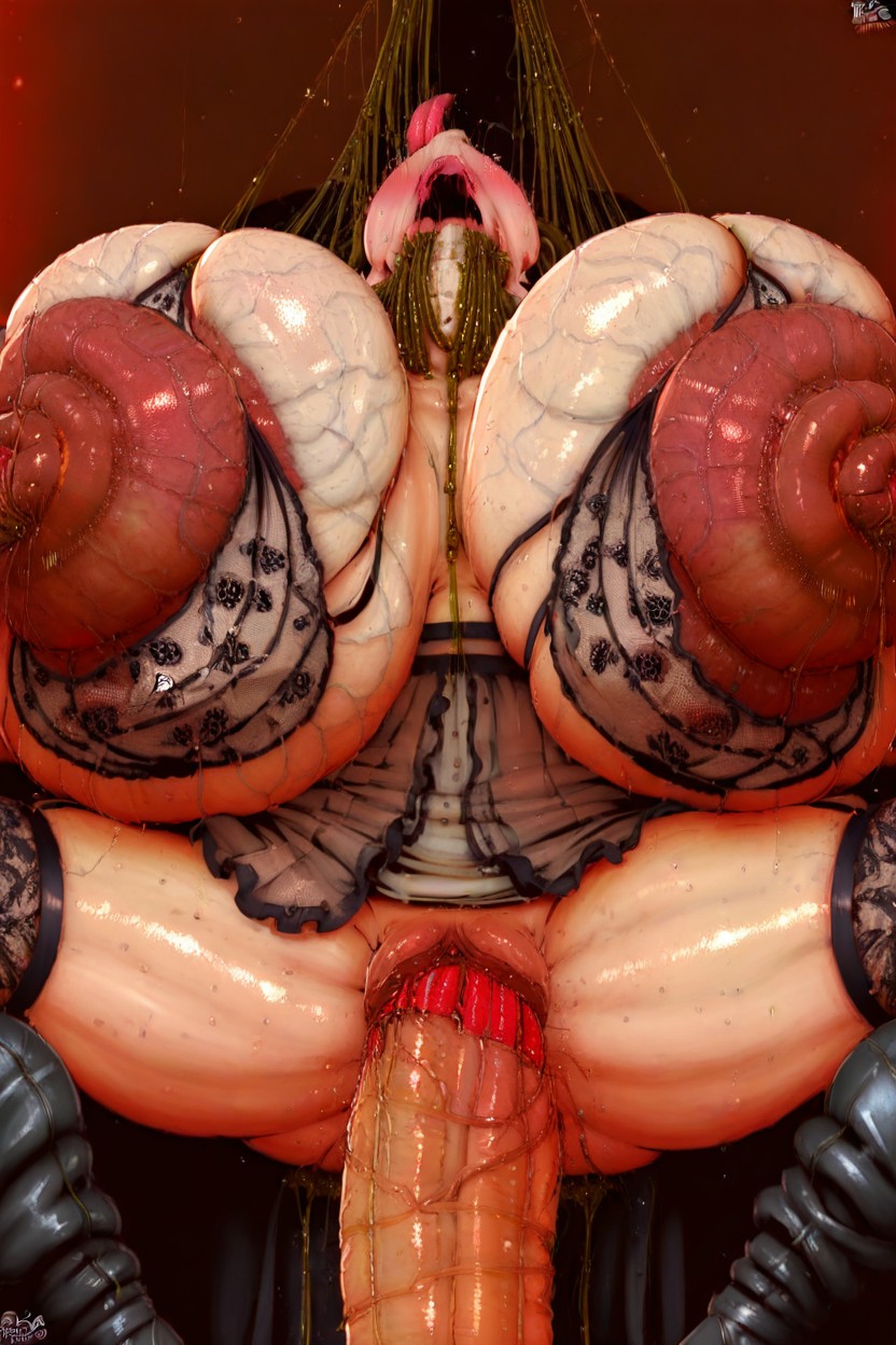 Squirting, Hdr, Extremely Saggy Tits AI Porn