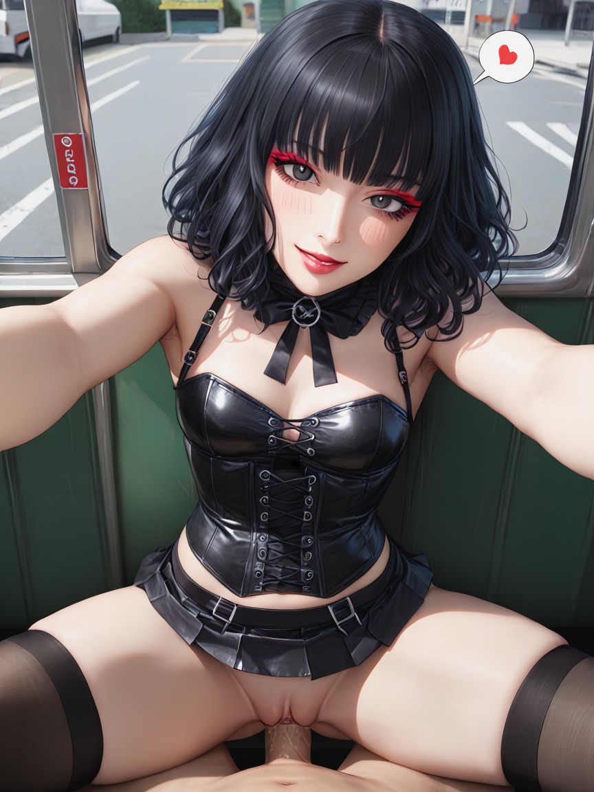 Black Hair, Accurately Depicted Eyes, Skinny Hentai AI Porn