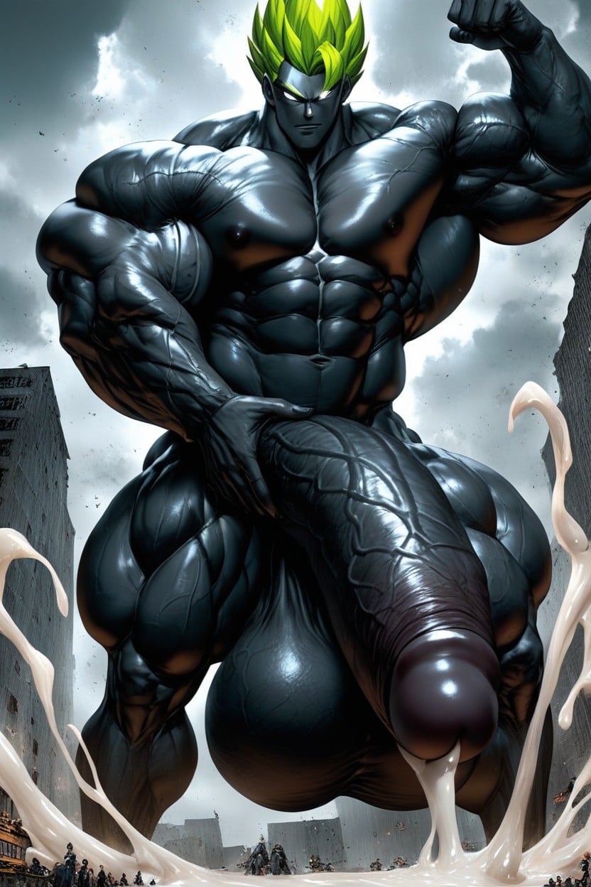 Giant, Hyper Penis, White Eyes AI Gay Porn