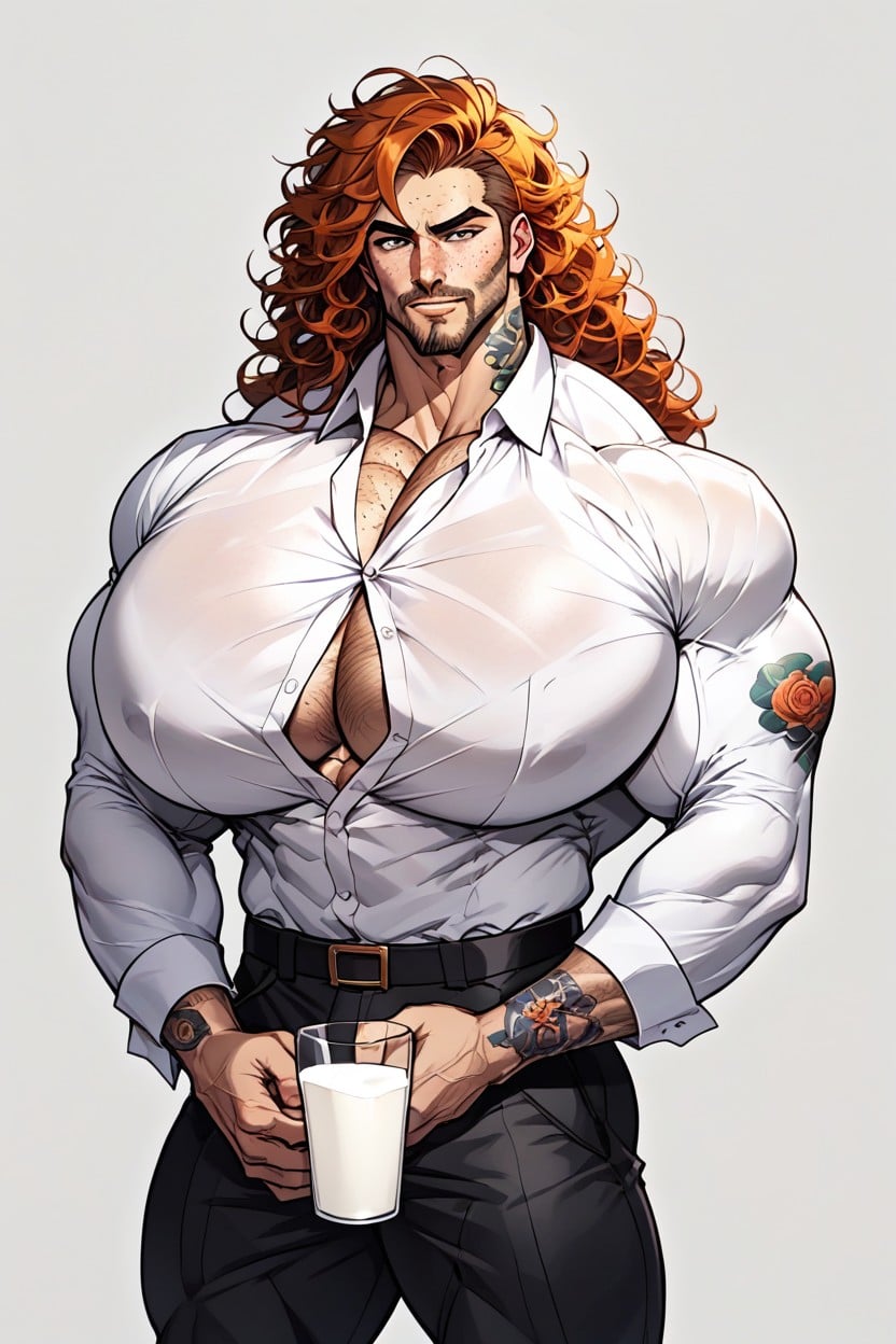 Brown Eyes, Fully Clothed, Curly AI Gay Porn