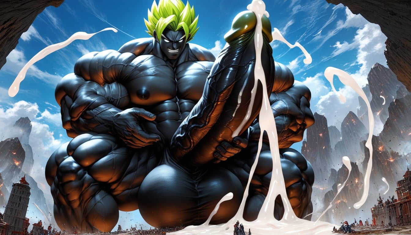 Penis Bigger Than Body, 18+, Black Skin AI Gay Porn