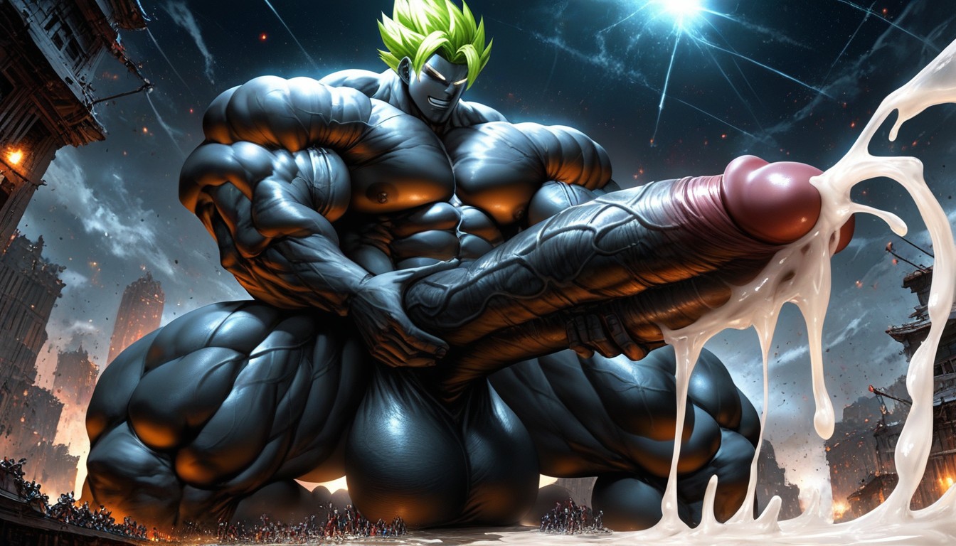 White Eyes, Huge Muscles, Hyper Penis AI Gay Porn