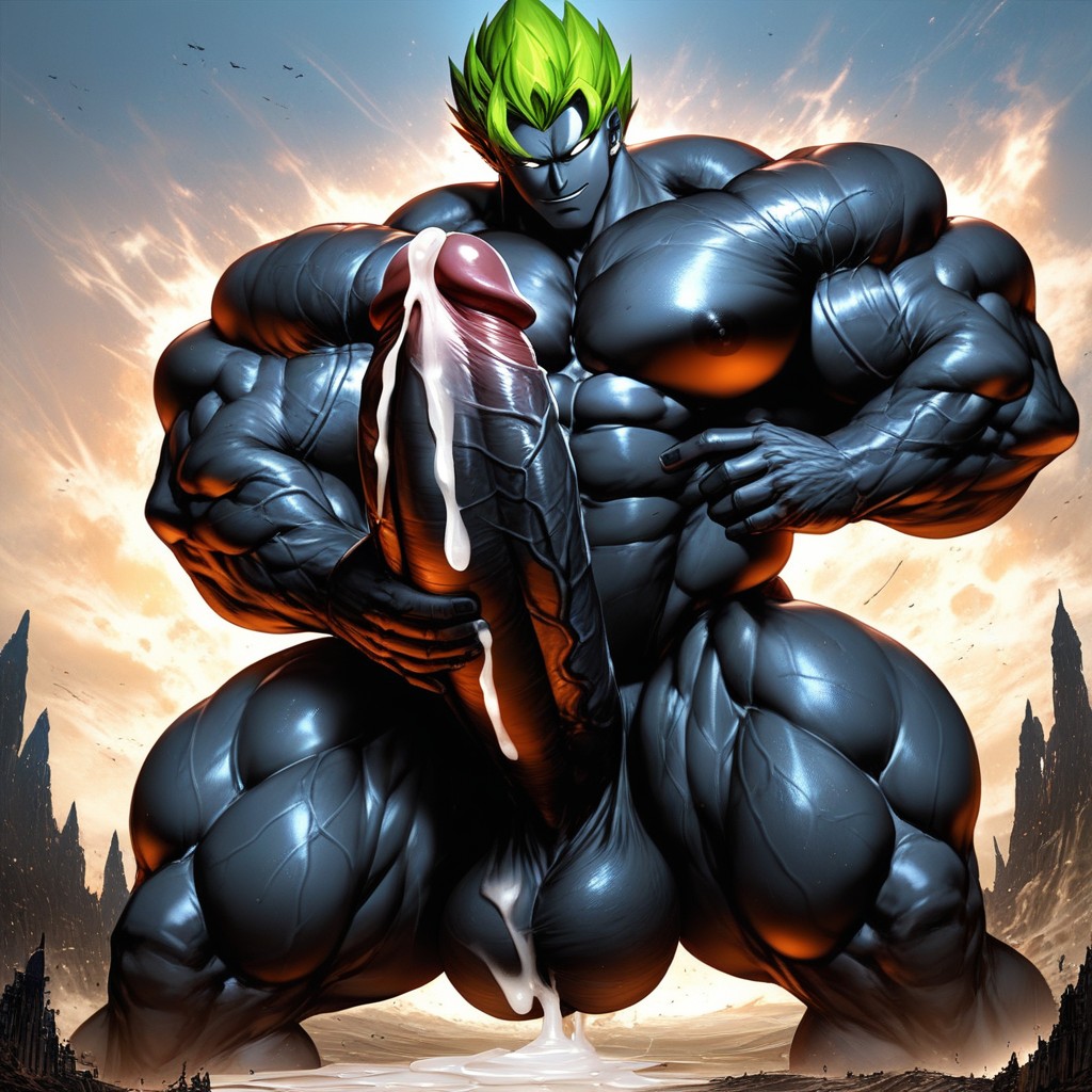 Hyper Huge Balls, Erection, Hyper Penis AI Gay Porn
