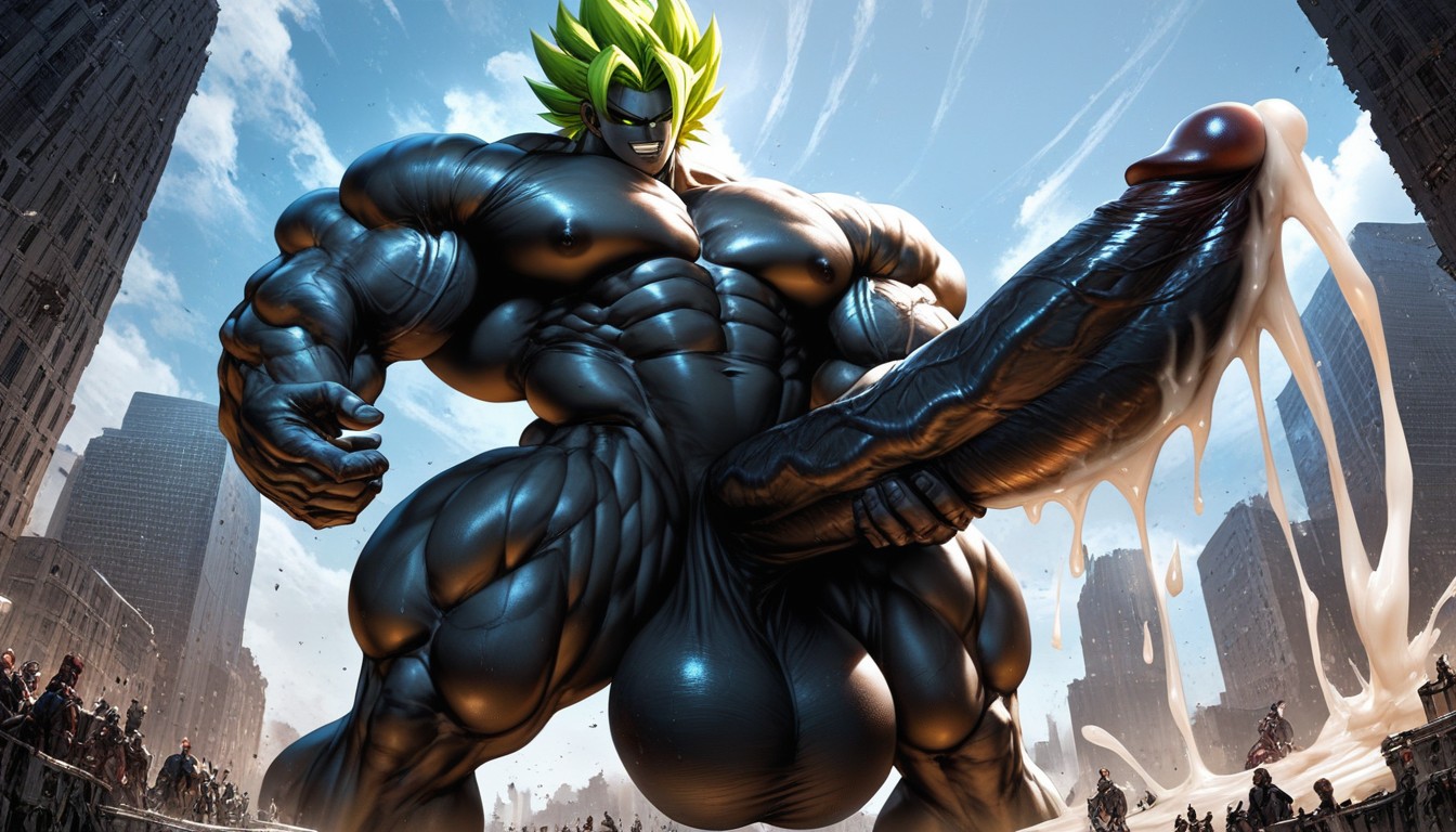 Black Skin, Super Saiyan, Massive Cock AI Gay Porn