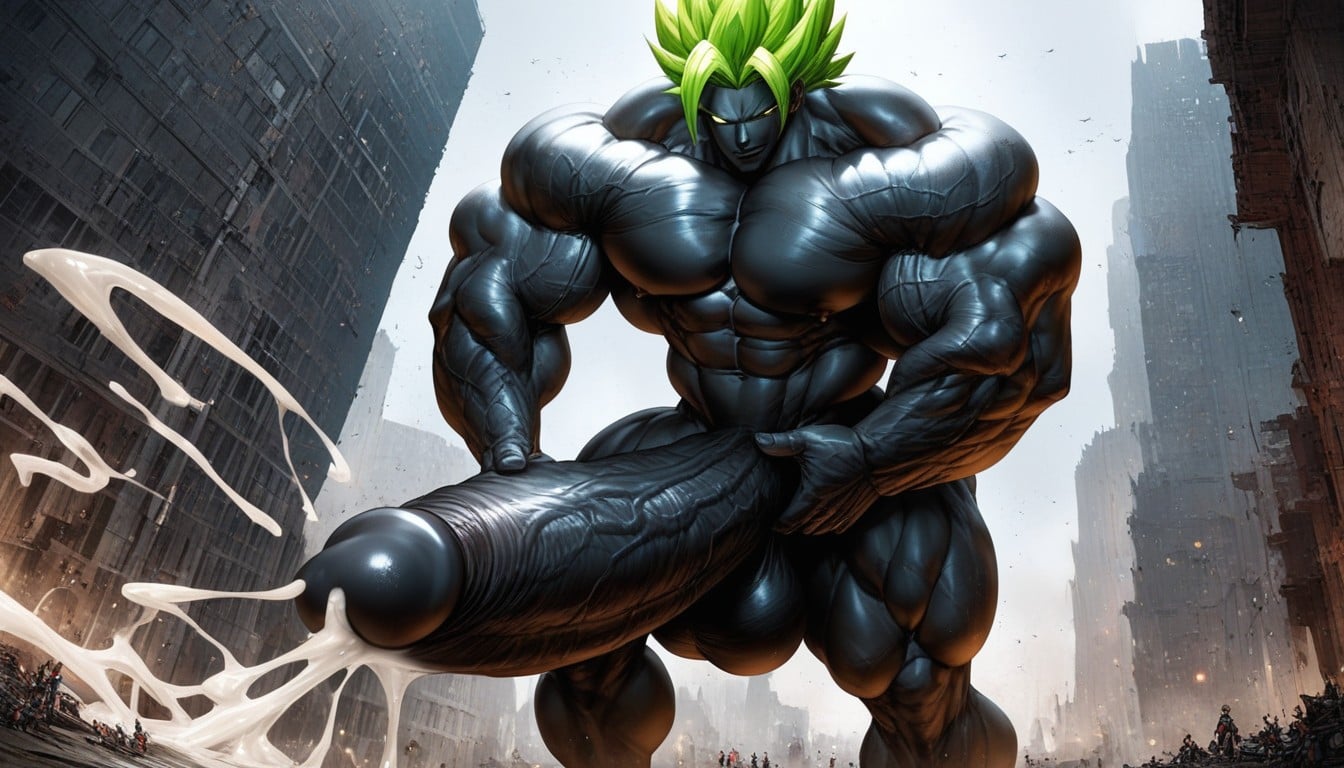Huge Muscles, Enormous Penis, Erection AI Gay Porn
