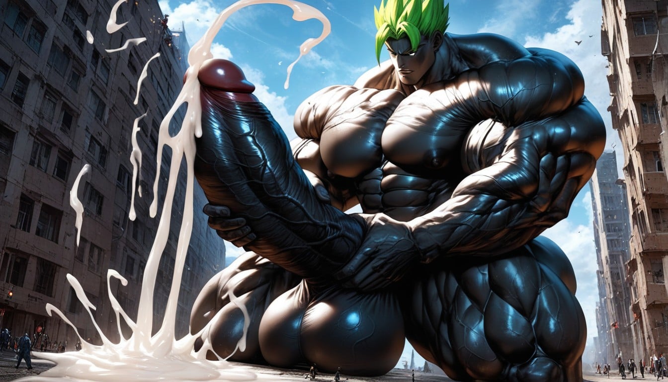 Masturbation, Huge Muscles, Super Saiyan AI Gay Porn