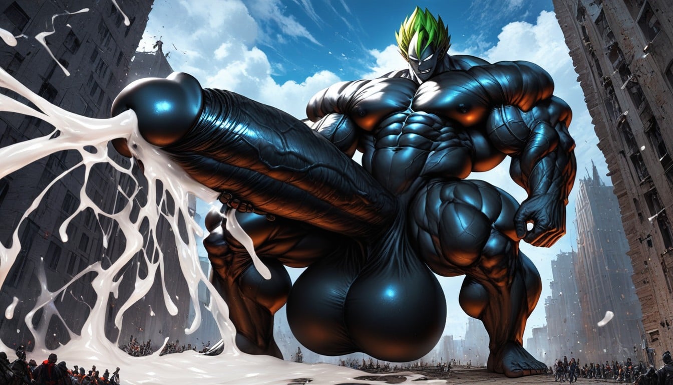 Super Saiyan, Huge Muscles, Masturbation AI Gay Porn