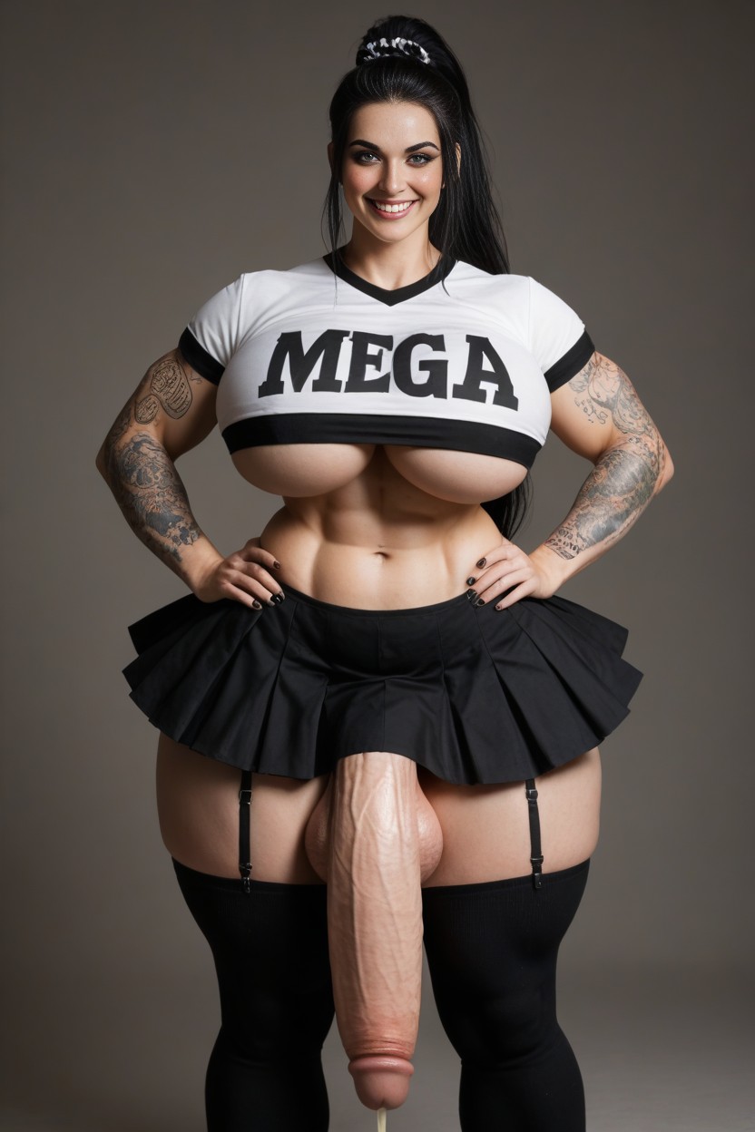Extremely Large Ass, 18+, Impossibly Long Hyper Penis Shemale AI Porn