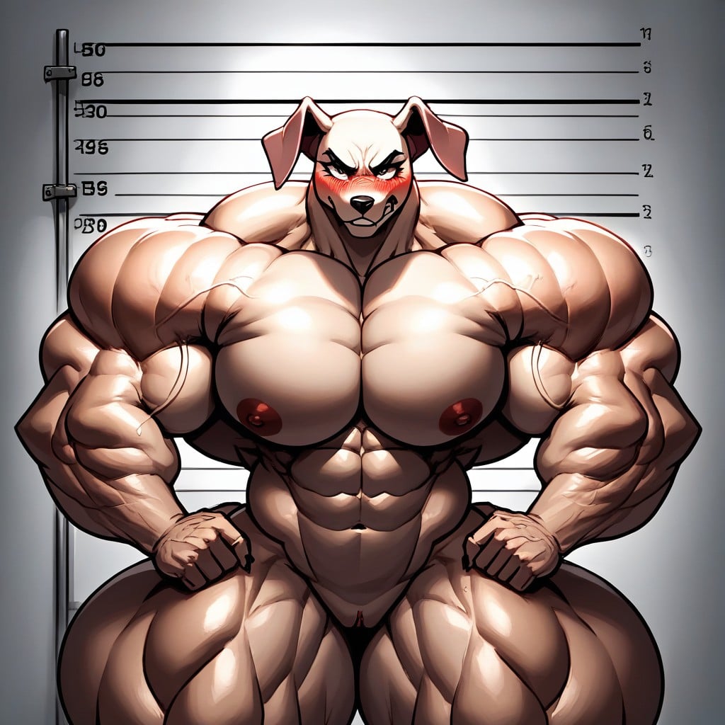 Naked, 18+, Hyper Muscles Furry AI Porn