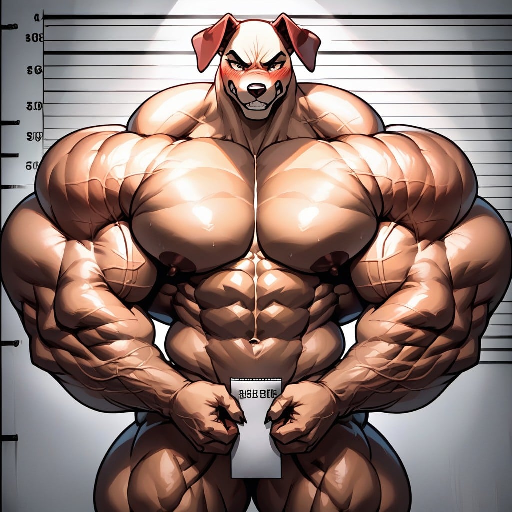 Gigantic Fur, Hyper Bodybuilder, Gigantic Arms Furry AI Porn