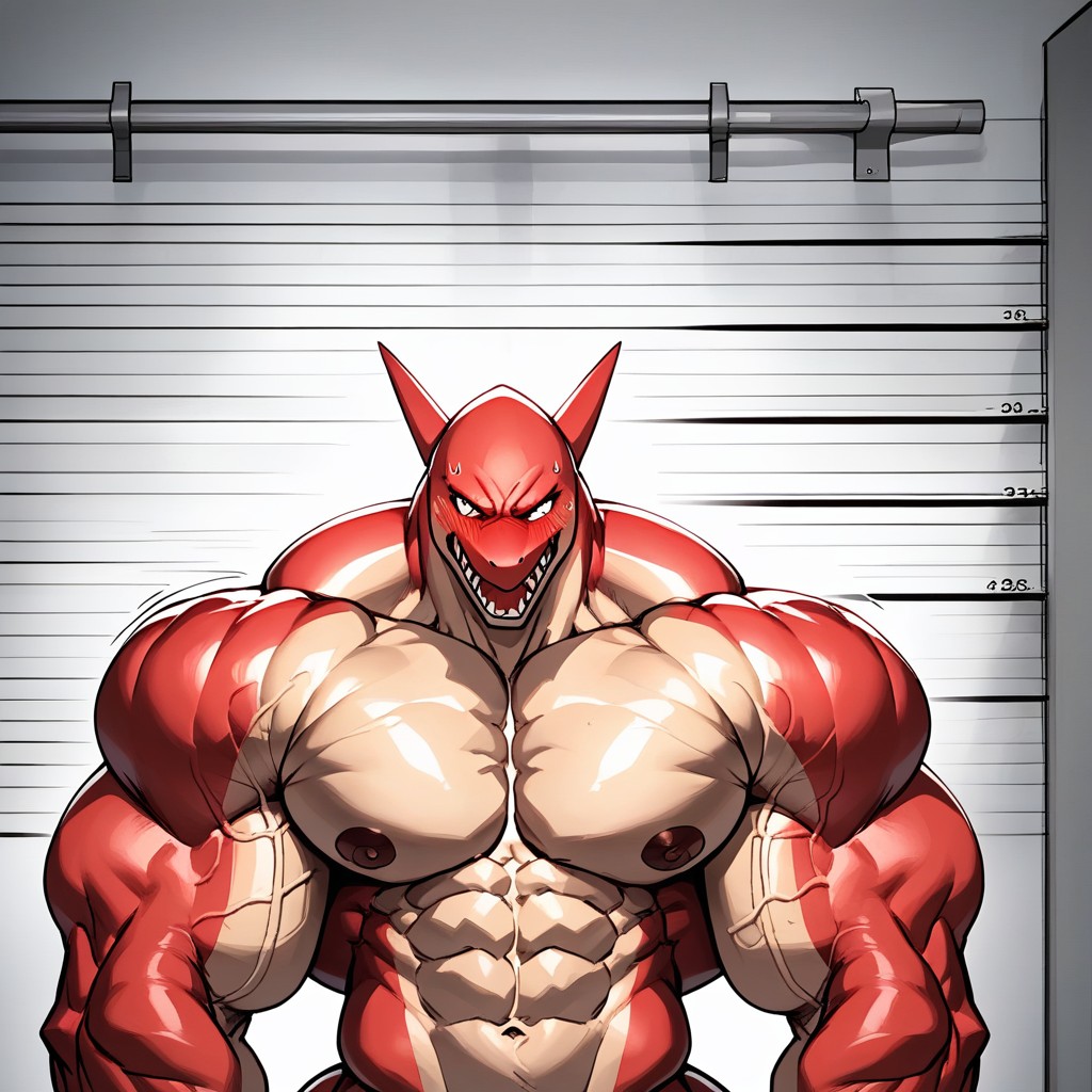 Angry, Solo, Mugshot Furry AI Porn