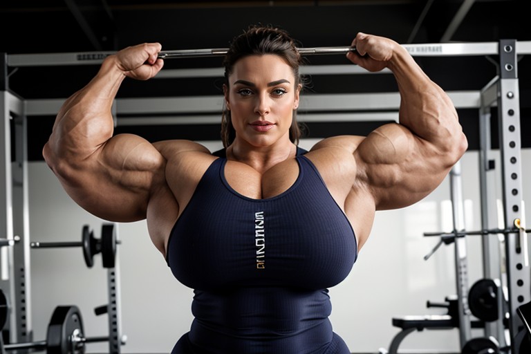 Bodybuilder, Gigantic Muscles, Small Ass AI Porn