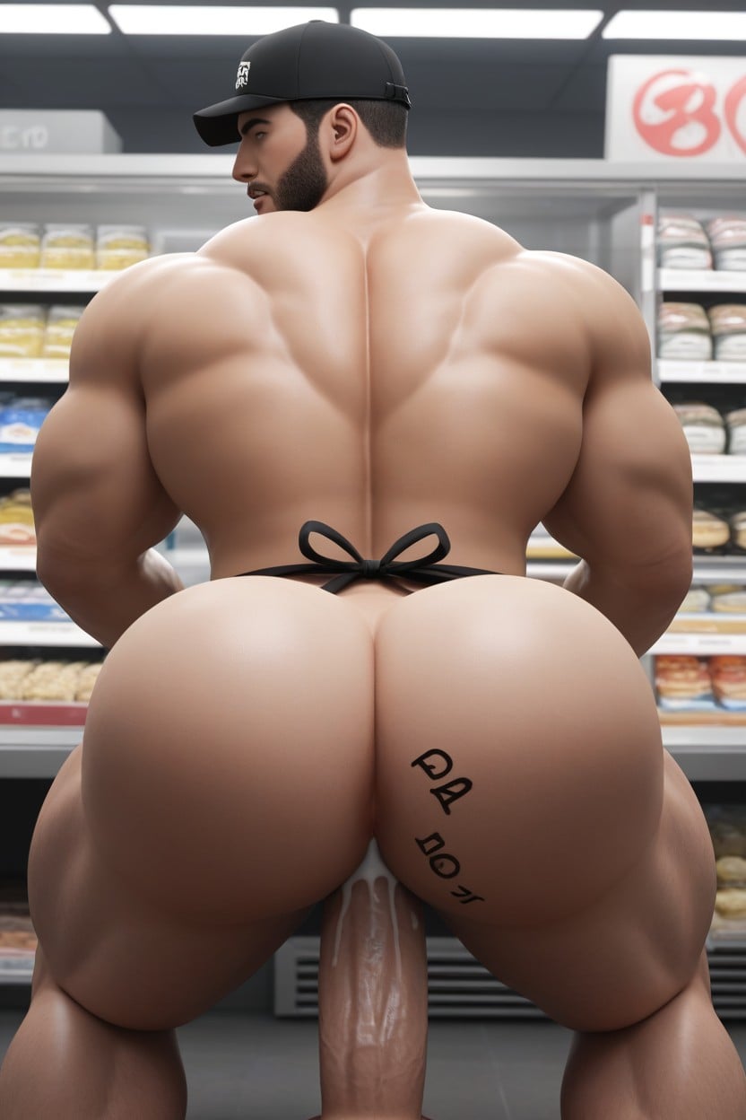 City, Extremely Large Ass, Body Writing Is The Hole Telling The Top His Dick Is Yummy AI Gay Porn