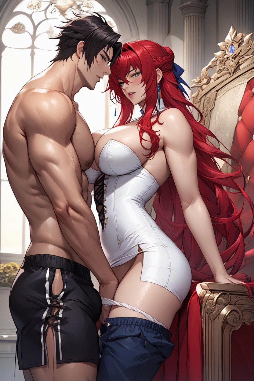 Panties Pulled Down, Lace-up Neckline To The Waist, Cosplay Costume Hentai AI Porn