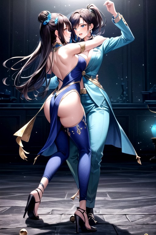 Blue Suit, Frankenstein, Blue Suit Hentai AI Porn