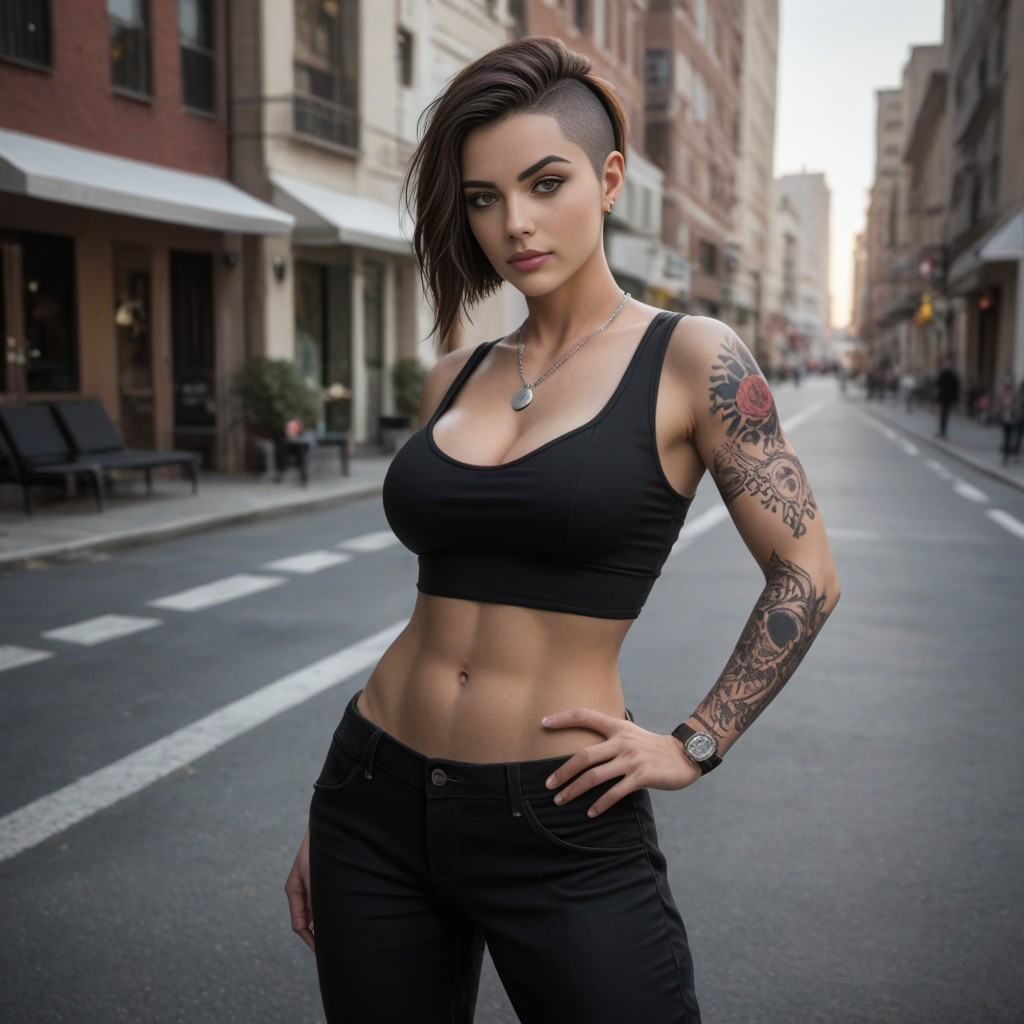 Beautiful Tomboy, Rounded Breast, Raven From Titans AI Porn