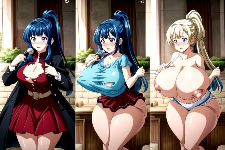 Split Screen, Hyper Enlarging Weight Gain, Perfect Face Hentai AI Porn
