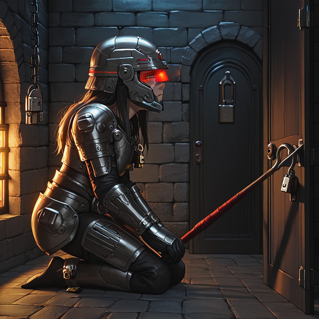 Male Warrior, Padlocks On The Door, Sad Hentai AI Porn