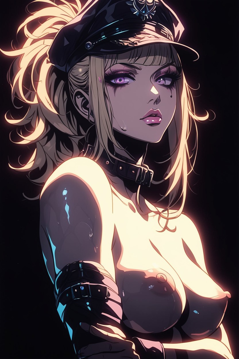 Arm Crossed, 18+, Eyes Looking Up At Viewer Hentai IA