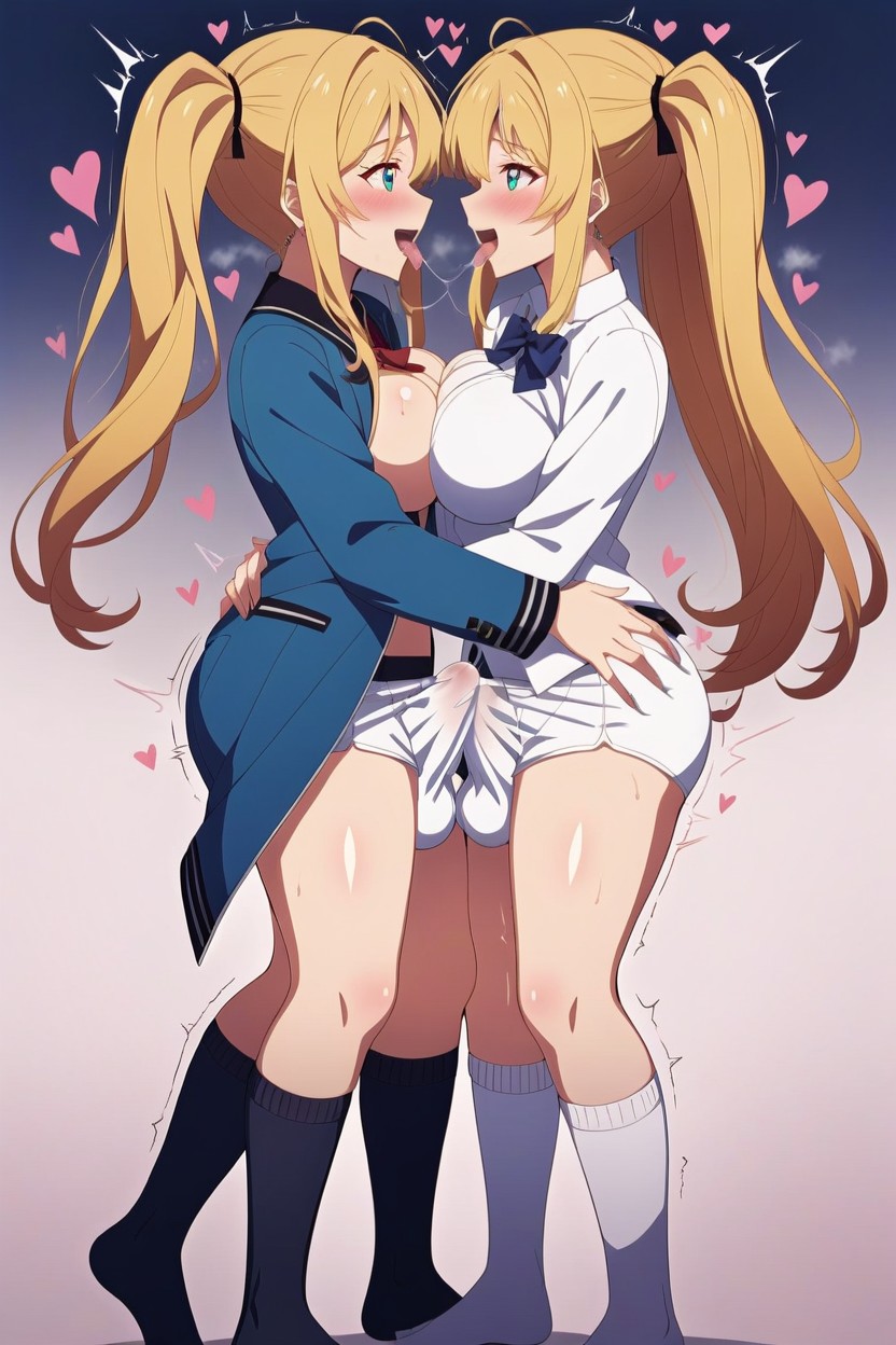 Blonde Hair, Eyes Open, Socks Hentai AI Porn