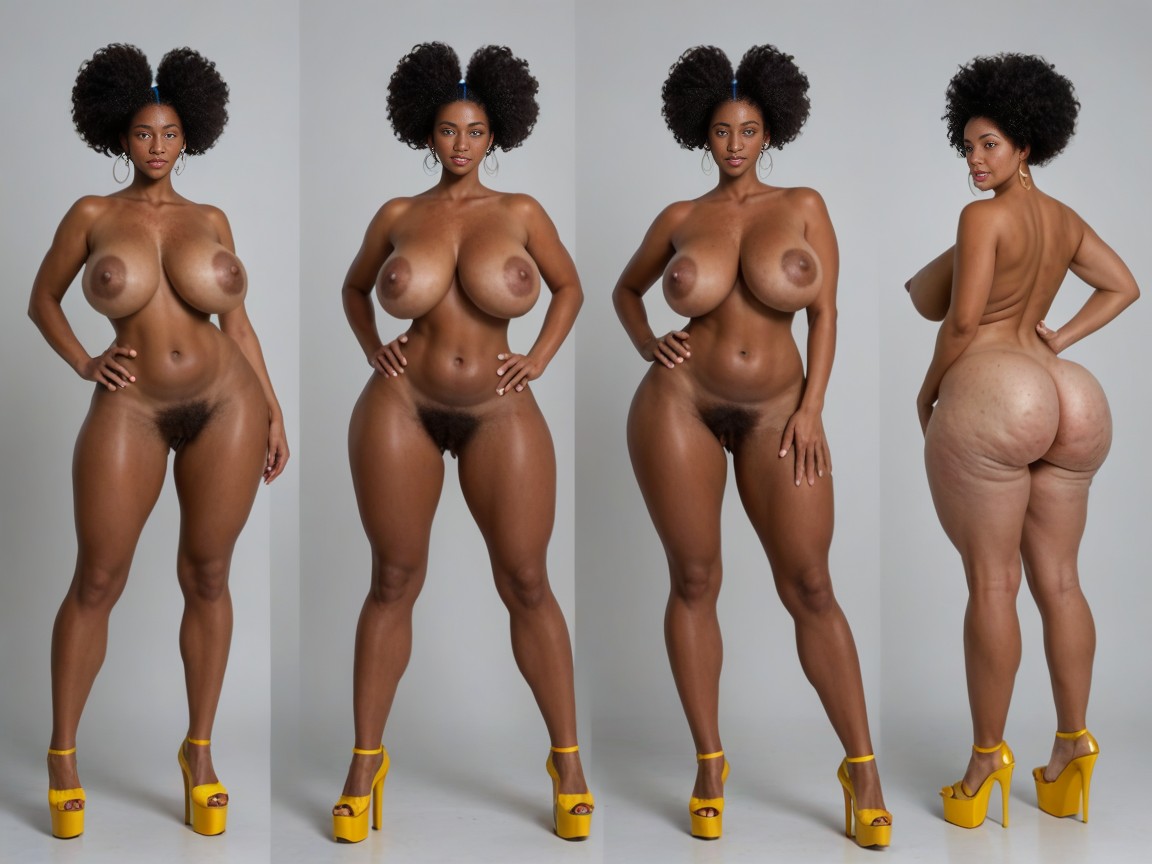 Wide Hips, Oversized Pussy, Huge Saggy Tits AI Porn