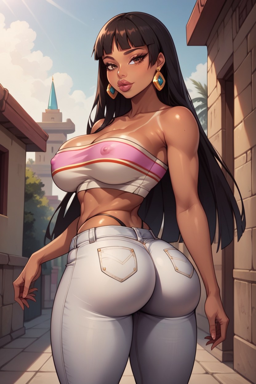 Thick Thighs, Tanlines, Highleg Panties Hentai IA