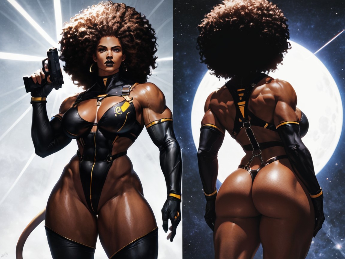 One Woman, Specular Lighting, Strong Arms Latina AI Porn