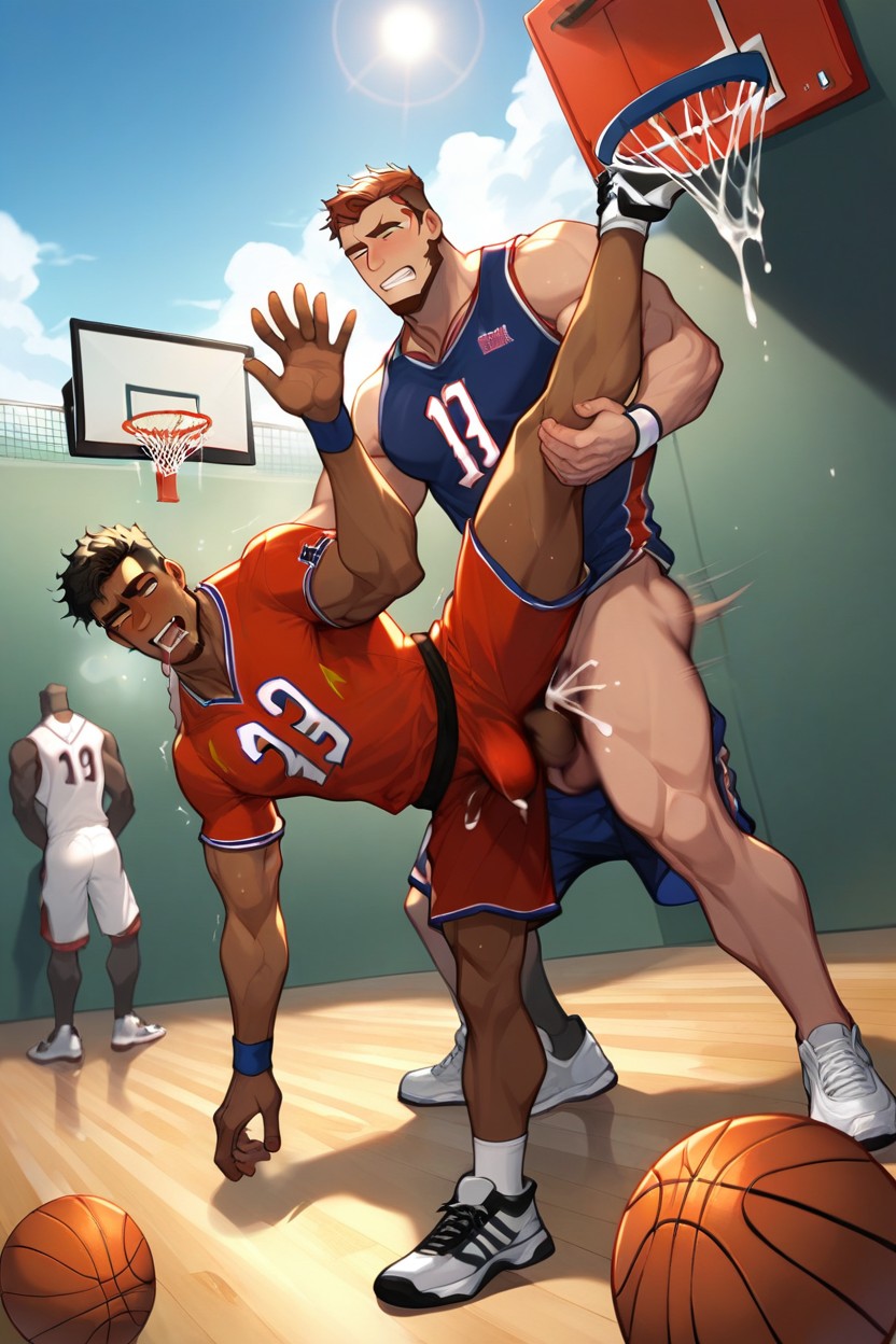 Tan Skin, 18+, Muscular AI Gay Porn