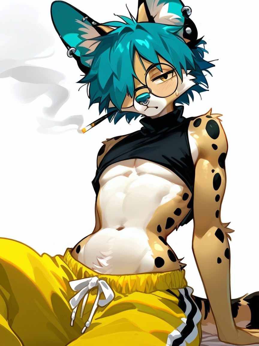 Furry, Wide Hips, Solo ファーリーAIポルノ