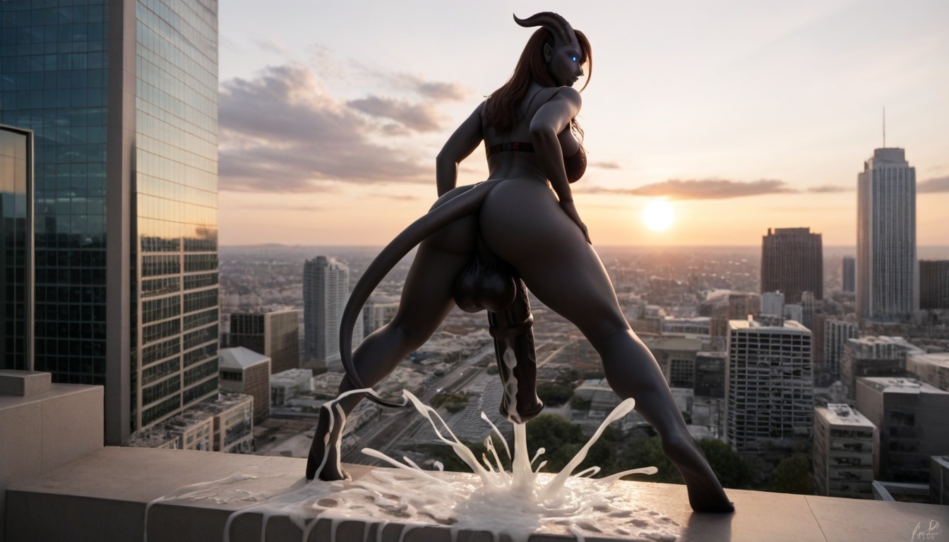Massive Cum Shot, Pale Skin, Giantess Shemale AI Porn