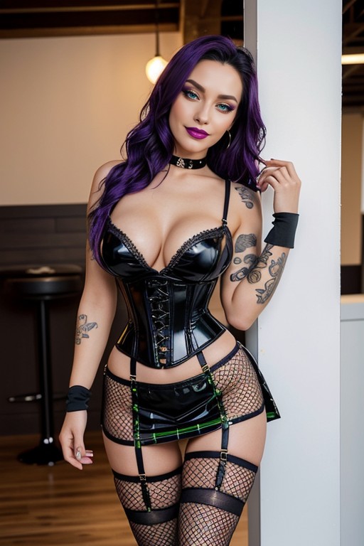 Fashion Photo Style, Fishnet Socks, Looking At Viewer AI Porn