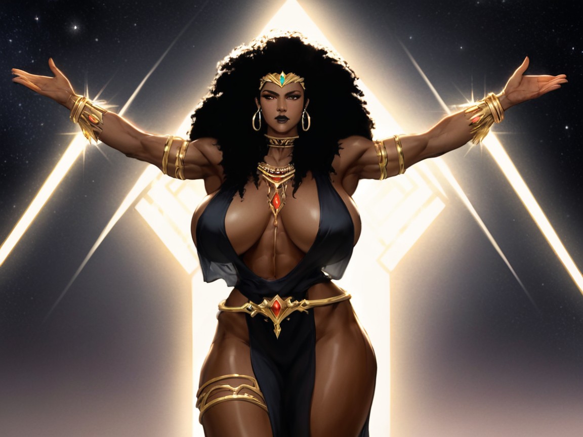 Afro, Wide Chest, Wide Long Shoulders Porno latina IA