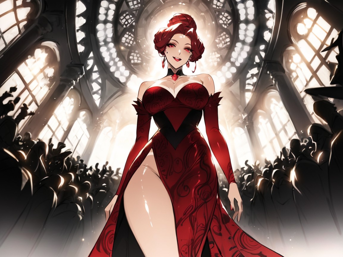 Fantasy Setting, Red God Rays, Long Torso Height Porno IA Latina