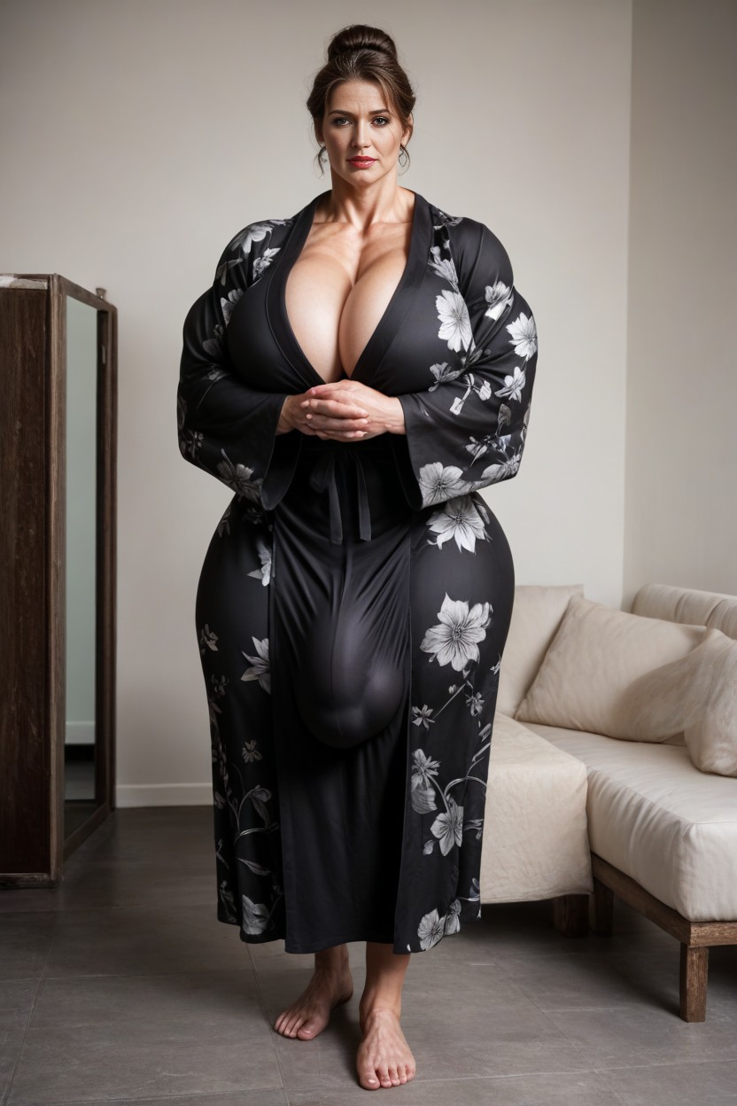 Long Black Robe, Futanari, Hyper Wide Cock AI Porn