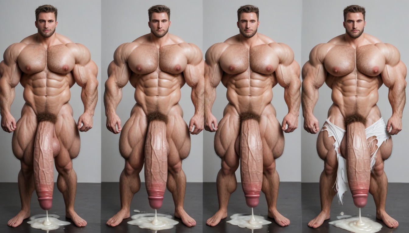 Male Only, Gigantic Cock, Sitting Down AI Gay Porn