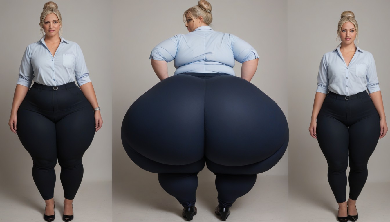 Giant Hips, 18+, Buttons Popping AI Porn