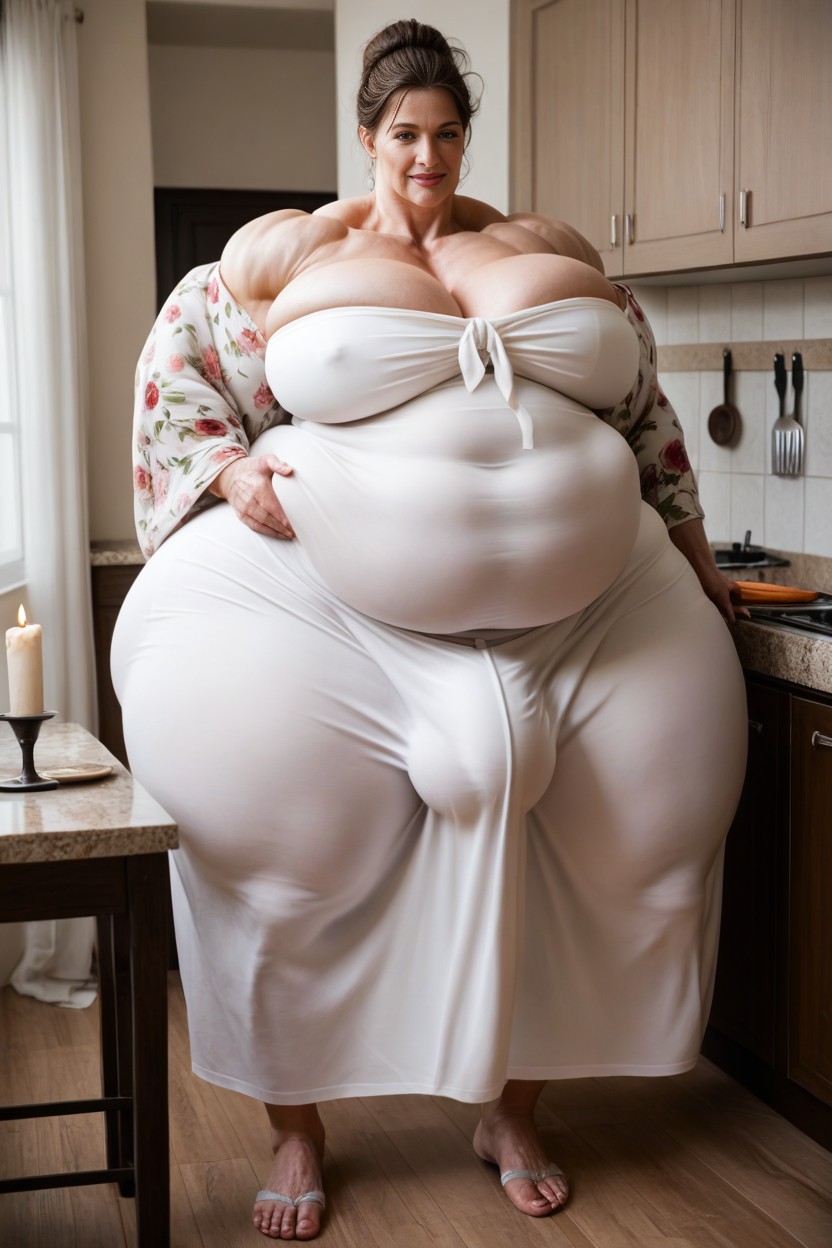 60+, Full Body, Hair Bun AI Porn