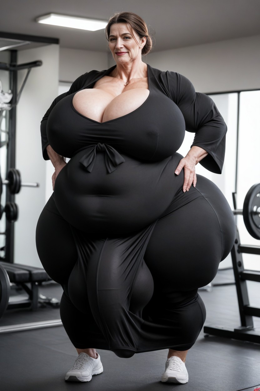 Musculosa, Pechos Grandes, Cuerpo Completo Porno IA