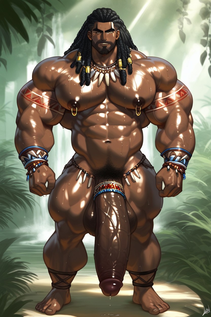 Tattoo, In The Jungle, Blue Hour AI Gay Porn