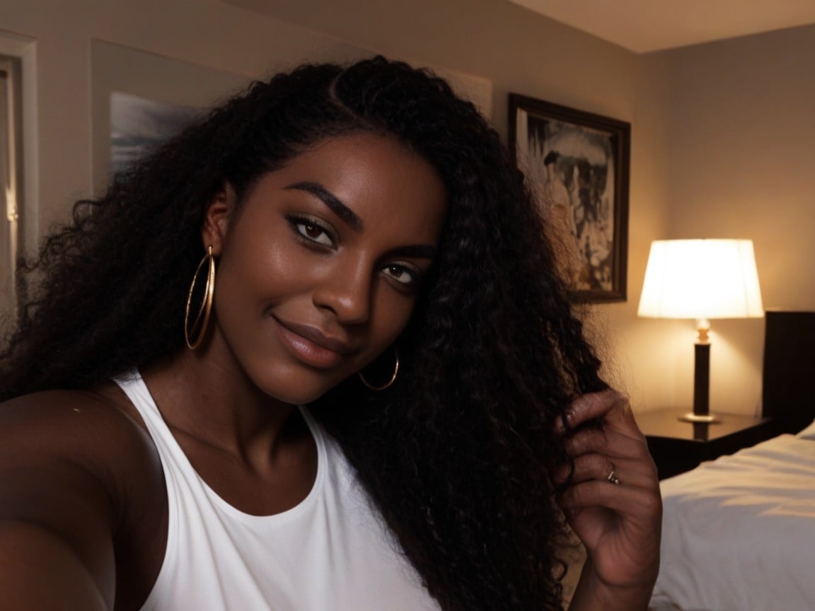Hotel Room, Selfie Upside, Africana Porno ebony IA